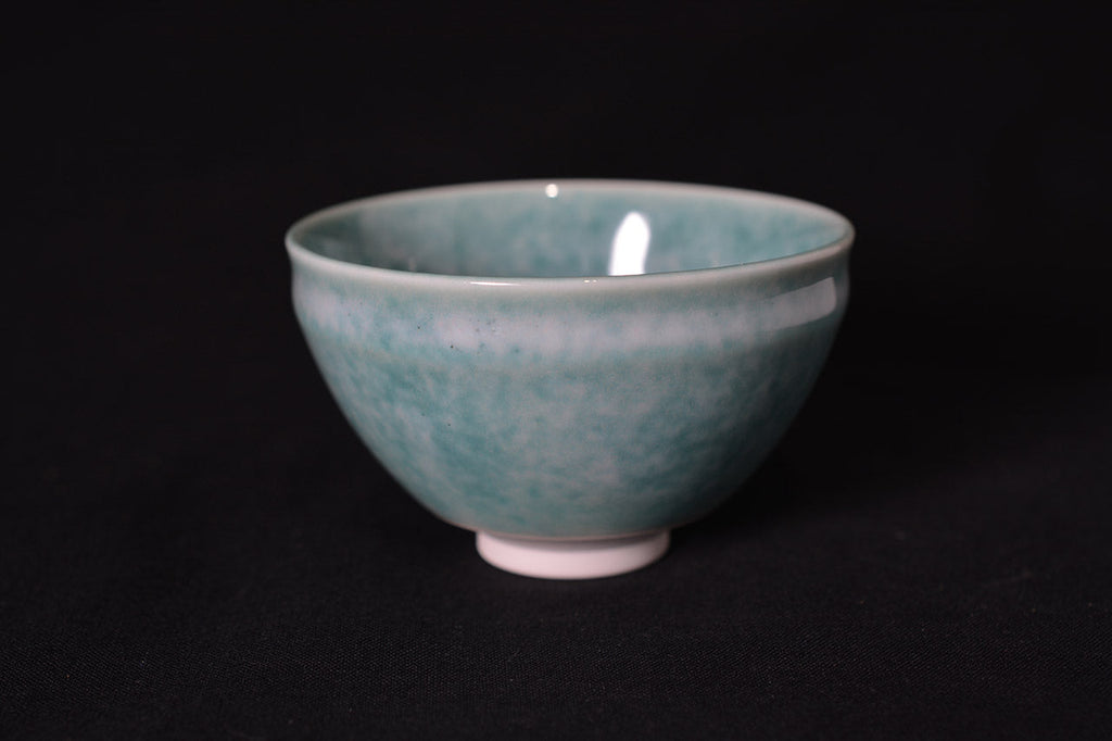 Drinking vessel, Large sake cup, teacup, Jun ware, Tenmoku shape - Shinemon kiln