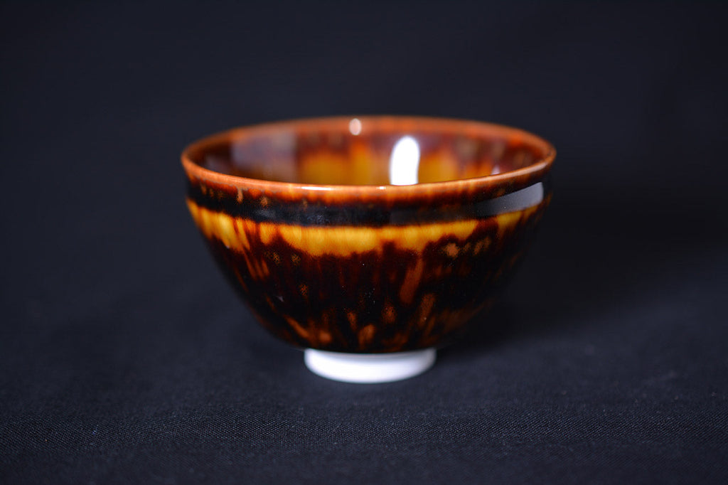 Drinking vessel, Large sake cup, teacup, Taihi, Tenmoku shape - Shinemon kiln