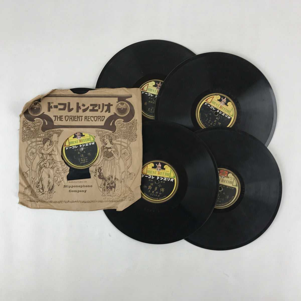 Japanese 78 RPM Records 5pcs C1930 Folk Songs Other Orient Record JK646
