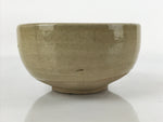 Japanese Ceramic Spouted Bowl Vtg Katakuchi Beige Glaze Black Design PY736
