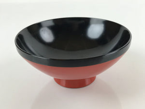 Japanese Lacquered Wooden Lidded Bowl Nimonowan Vtg Makie Red Black LB109