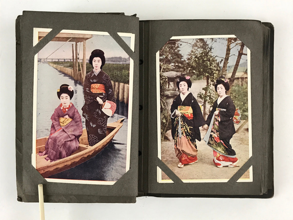 80s Japanese Geisha Girl Large Photo Album Scrapbook, Like New, Made in offers Japan