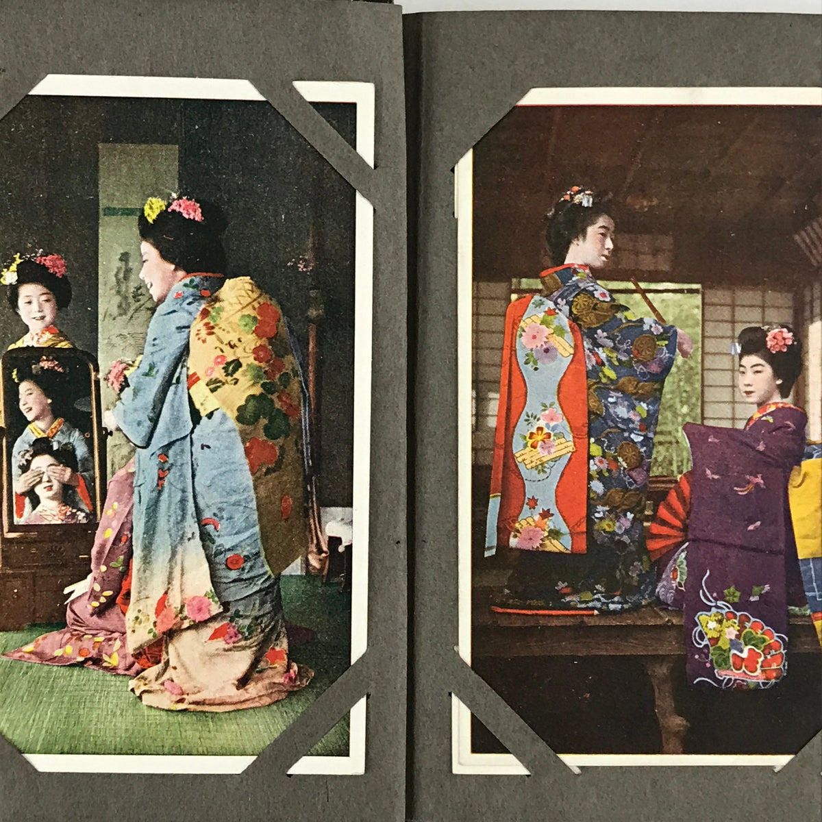 80s Japanese Geisha Girl Large Photo Album Scrapbook, Like New, Made in offers Japan