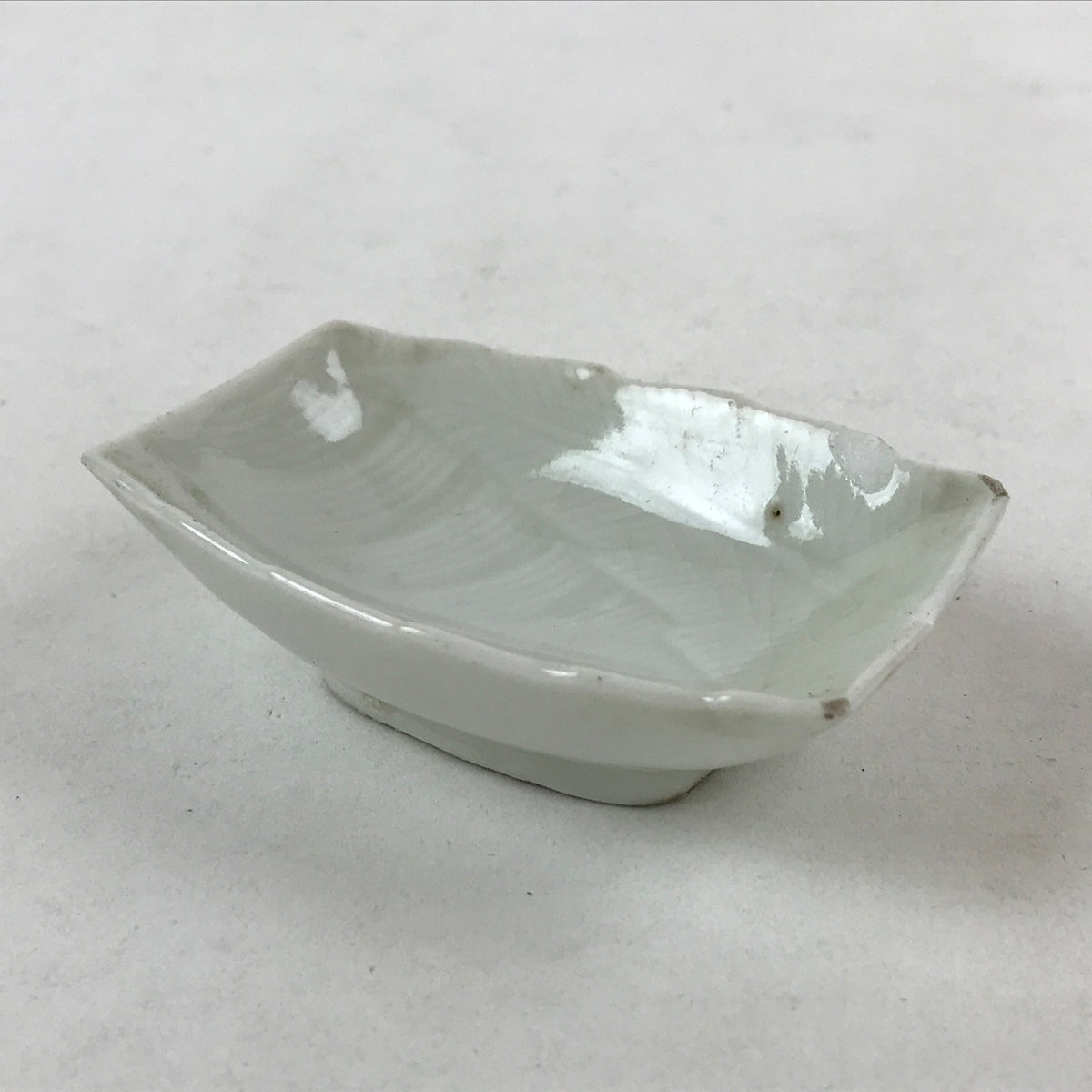 Japanese Porcelain Soy Sauce Dish Seiji Vtg Small Dipping Bowl Plate L