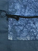 Japanese Traditional Handmade Washi Paper Display Art Vtg Rope Knot Blue FL291