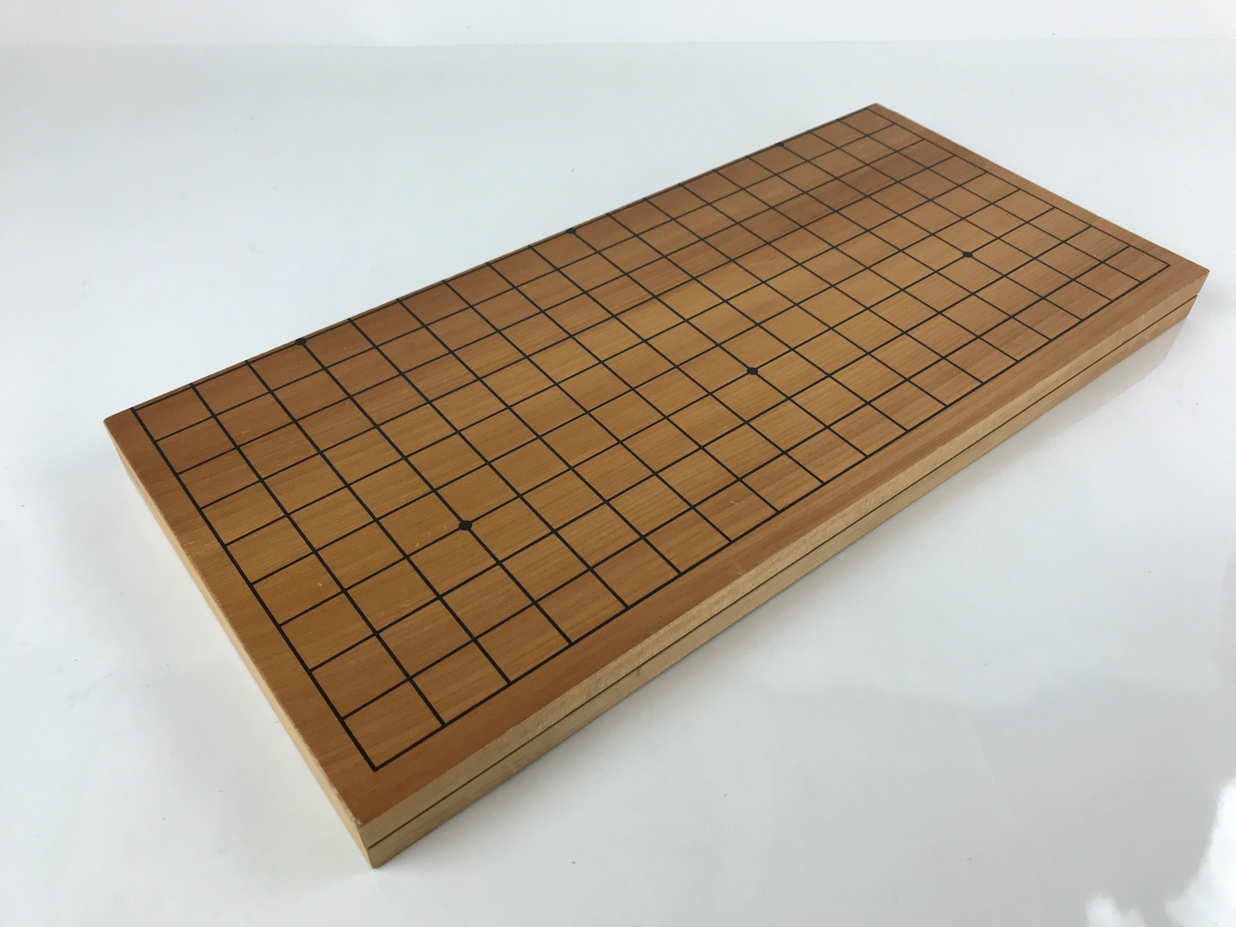 Japanese Wood Go Board Vtg Game Table Folding Goban Portable Igo 19X19 Grid GB93