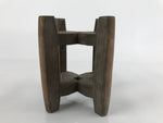Japanese Wooden Silk Thread Spool Itomaki Vtg Bobbin Frame Spinning Wheel JK676
