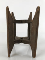 Japanese Wooden Silk Thread Spool Itomaki Vtg Bobbin Frame Spinning Wheel JK680