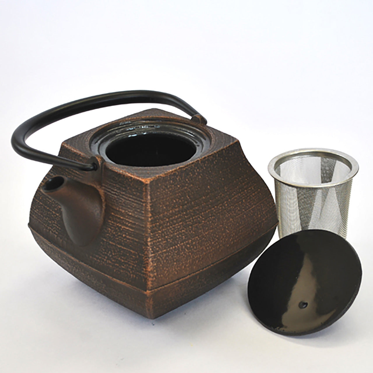Tea supplies, Tea pot, Rock garden, 0.8L, Brown - Nambu ironware, Metalwork