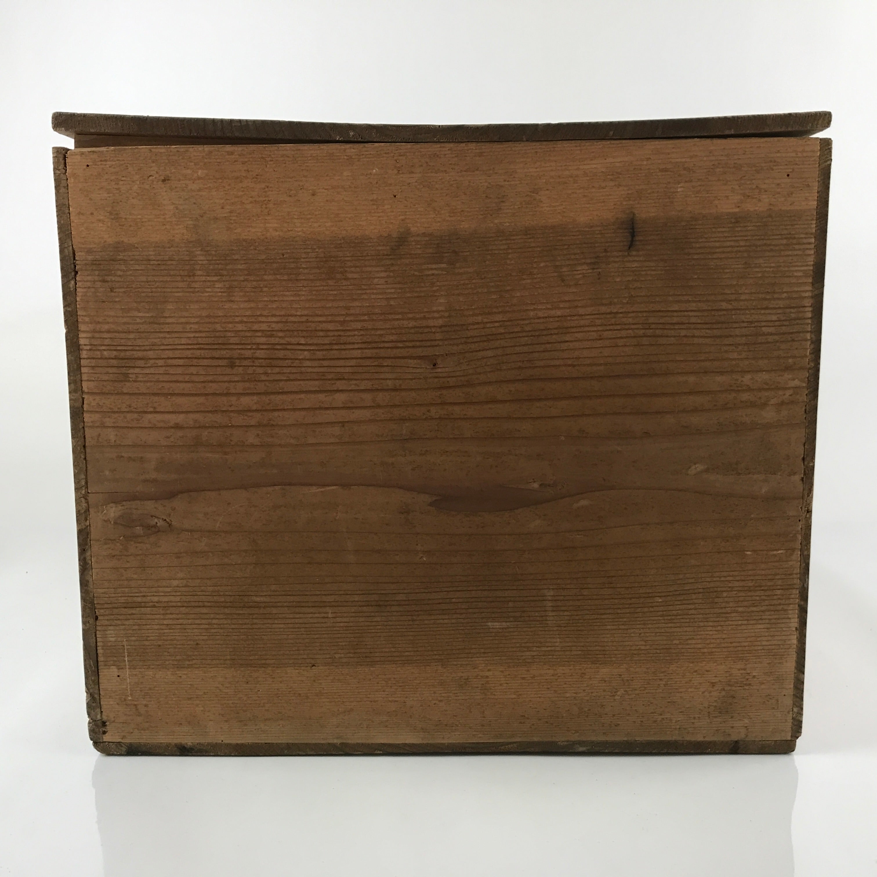 Vintage Japanese Wooden Lidded Storage Box Inside 37.5x42x31cm Large Brown X102