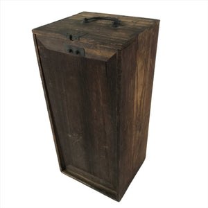 Vintage Japanese Wooden Lidded Tea Ceremony Storage Box 42.5cm Chabako X105