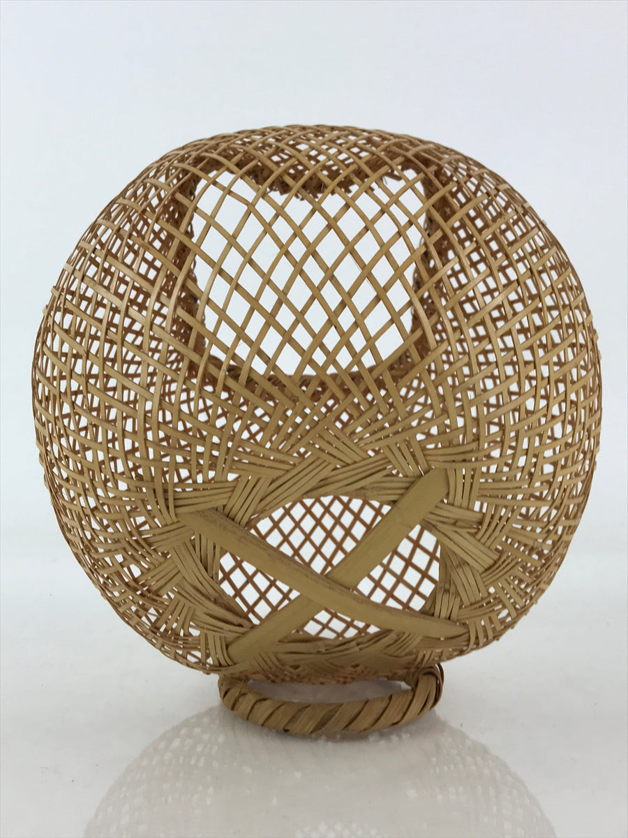 Japanese Bamboo Basket Vase Vtg Kago Ikebana Flower Arrangement Kado P