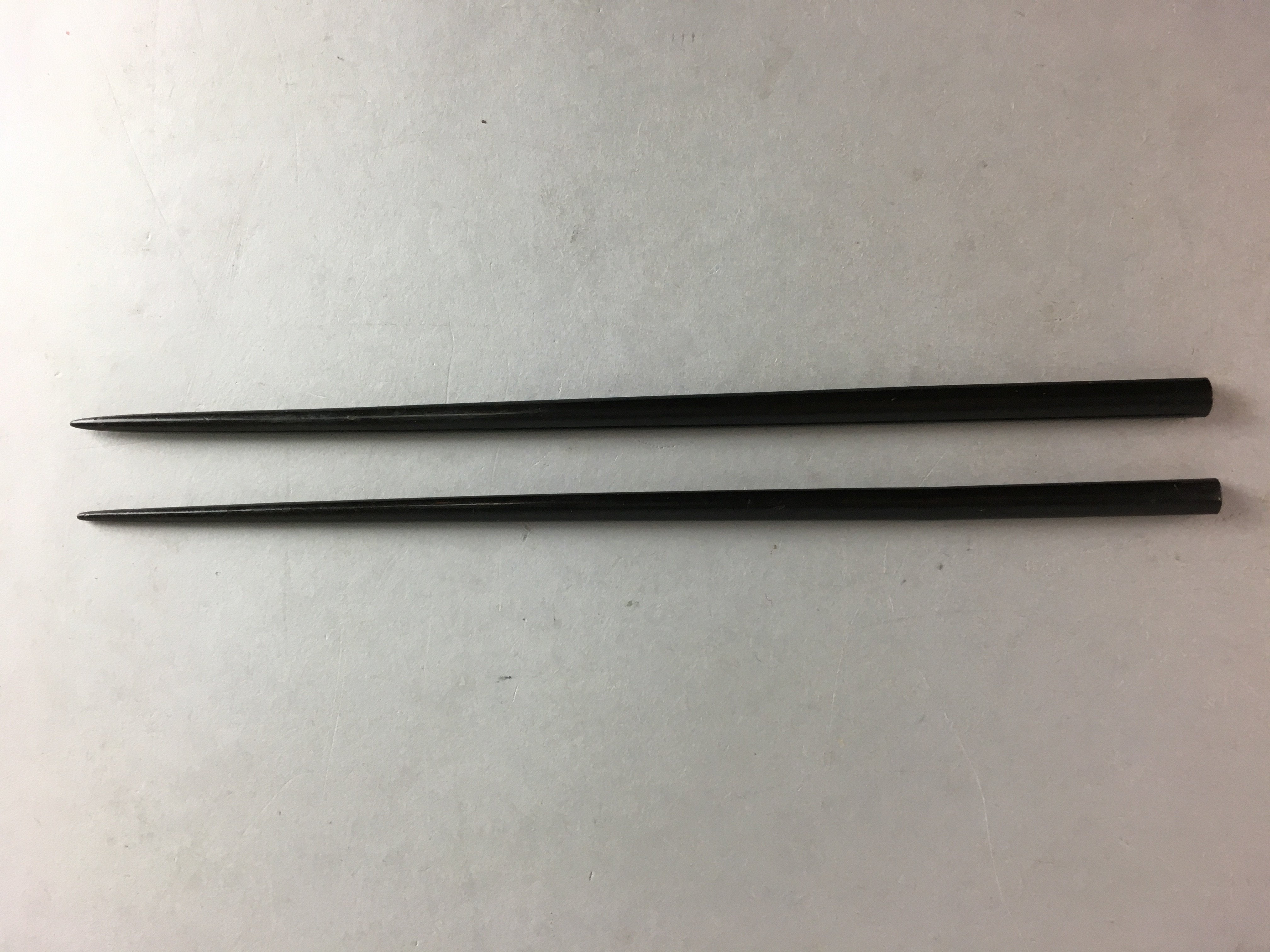 Japanese Bamboo Chopsticks 1 Pair Vtg Hashi Reusable Tableware Black J842