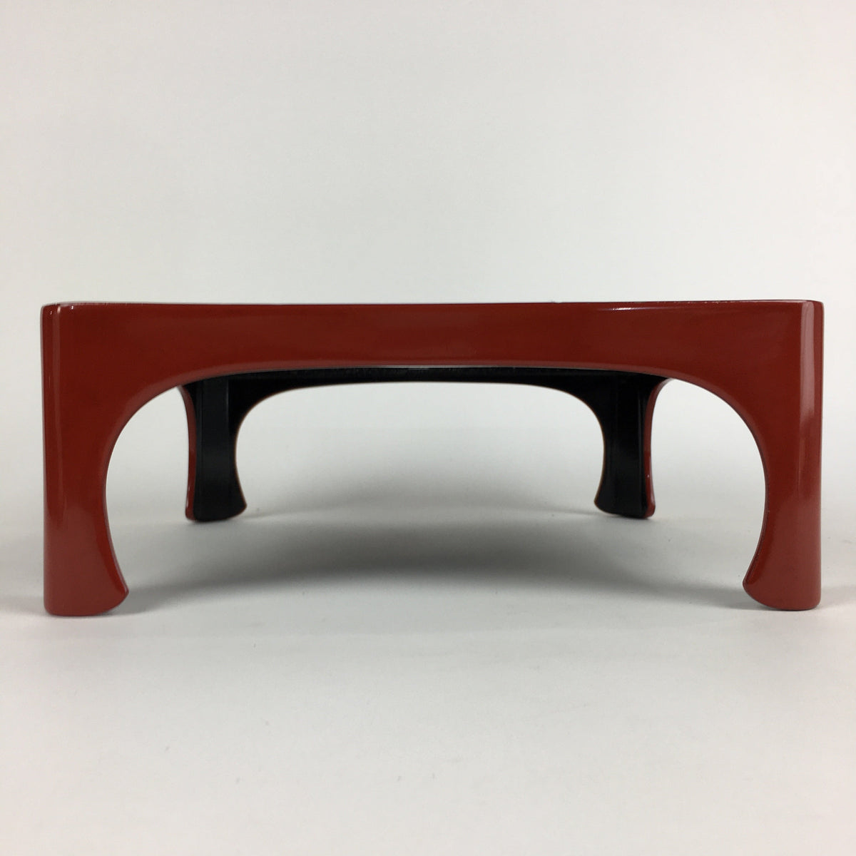 Japanese Wooden Legged Tray Lacquered Table Vtg Ozen Red Nurimono UR745