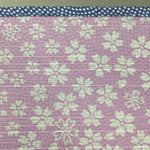 Japanese Wrap Cloth Furoshiki Fabric Cotton Reversible Blue Purple flower FU182
