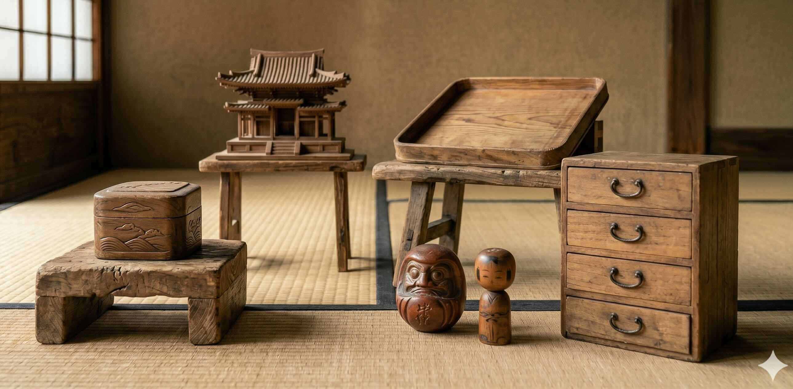 Japanese Wooden Items | chidorivintage.com