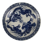 Japanese Porcelain Small Deep Plate Kozara Vtg Blue White Sometsuke Dragon Y579-KT - Plate-chidorivintage.com