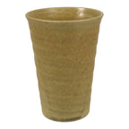 Japanese Ceramic Tall Sake Cup Vtg Pottery Guinomi Ochoko Textured Beige TC629-KT - Sake Cup-chidorivintage.com