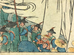 Antique 1860 Japanese Ukiyoe Woodblock Print Utagawa Sanno Festival Parade FL223