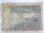 Antique 1860 Japanese Ukiyoe Woodblock Print Utagawa Sanno Festival Parade FL223