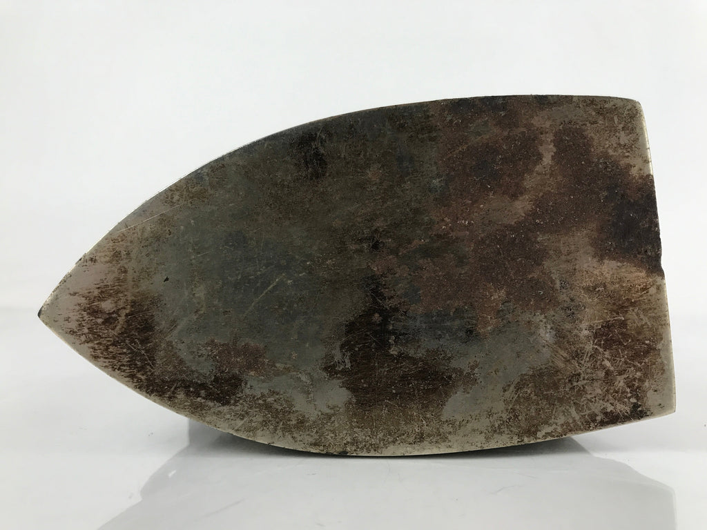 Antique 1900 Japanese Sad Iron Charcoal Chimney Wood Handle Cherry Blossom JK687