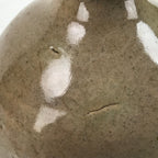 Antique C1880 Japanese Ceramic Sake Bottle Kayoi-Tokkuri Black Kanji Gray TS672