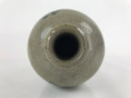Antique C1880 Japanese Ceramic Sake Bottle Kayoi-Tokkuri Gray Blue Kanji TS629