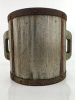 Antique C1880 Japanese Handmade Wood Masu Ittomasu Rice Bucket Brown BK31