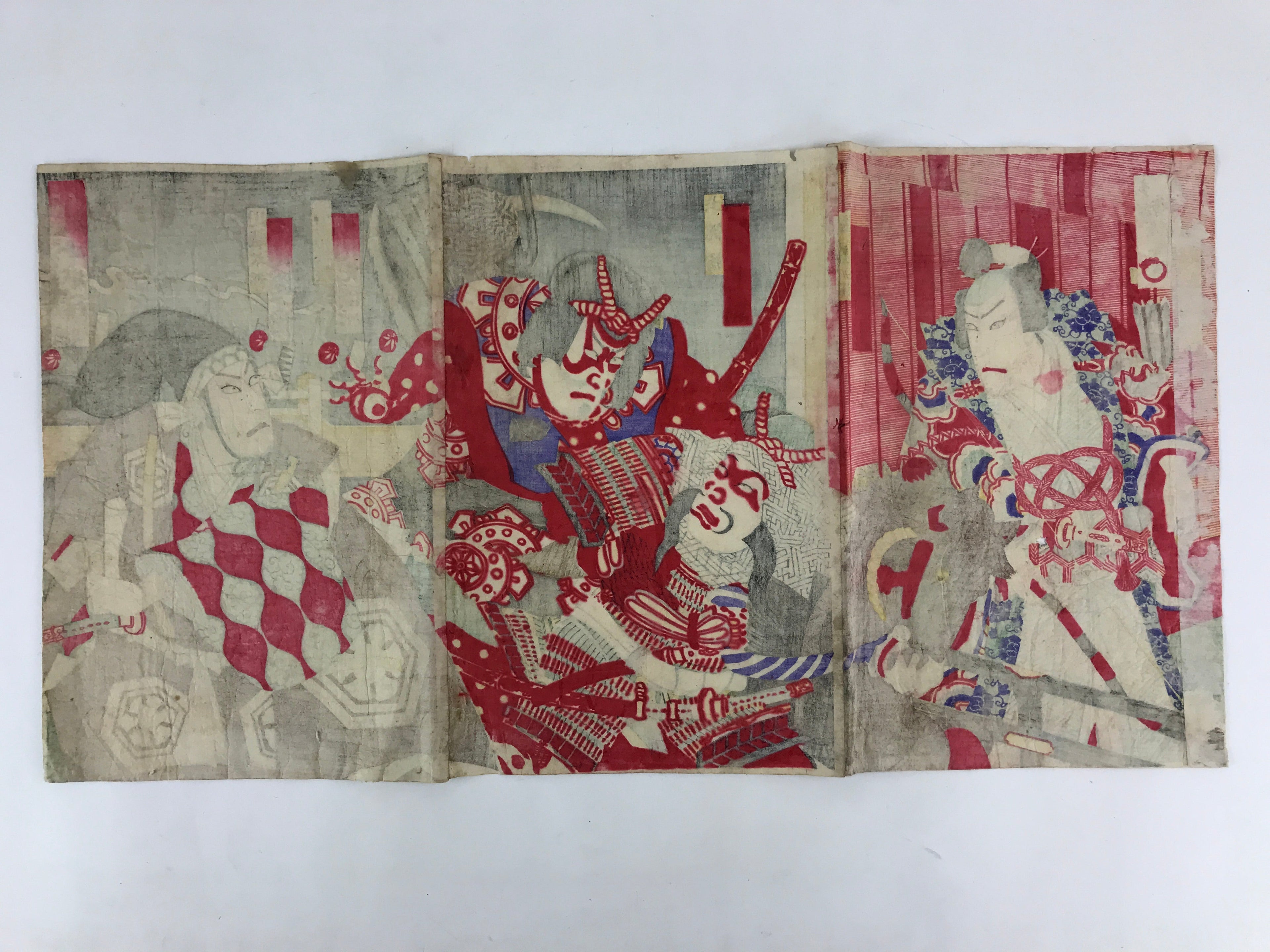 Antique C1880 Japanese Ukiyoe Woodblock Print 1000 Cherry Blossoms FL251