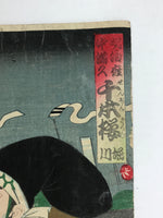 Antique C1880 Japanese Ukiyoe Woodblock Print 1000 Cherry Blossoms FL251