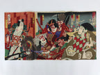 Antique C1880 Japanese Ukiyoe Woodblock Print 1000 Cherry Blossoms FL251