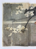 Antique C1880 Japanese Ukiyoe Woodblock Print Chikanobu Yoshu Chiyoda FL246