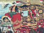 Antique C1880 Japanese Ukiyoe Woodblock Print Gate Of New Imperial Palace FL234