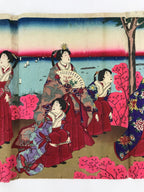 Antique C1880 Japanese Ukiyoe Woodblock Print Kuniaki Shiba Park FL247