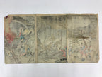 Antique C1880 Japanese Ukiyoe Woodblock Print Rosetsu Japan Russia Train FL233