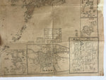 Antique C1894 Japanese Meiji 3 Countries Map Japan China Korea Nichi Shin Kan P322