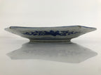 Antique C1900 Chinese Porcelain Sometsuke Plate Blue White Layered Flowers PY789