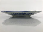 Antique C1900 Chinese Porcelain Sometsuke Plate Blue White Layered Flowers PY789
