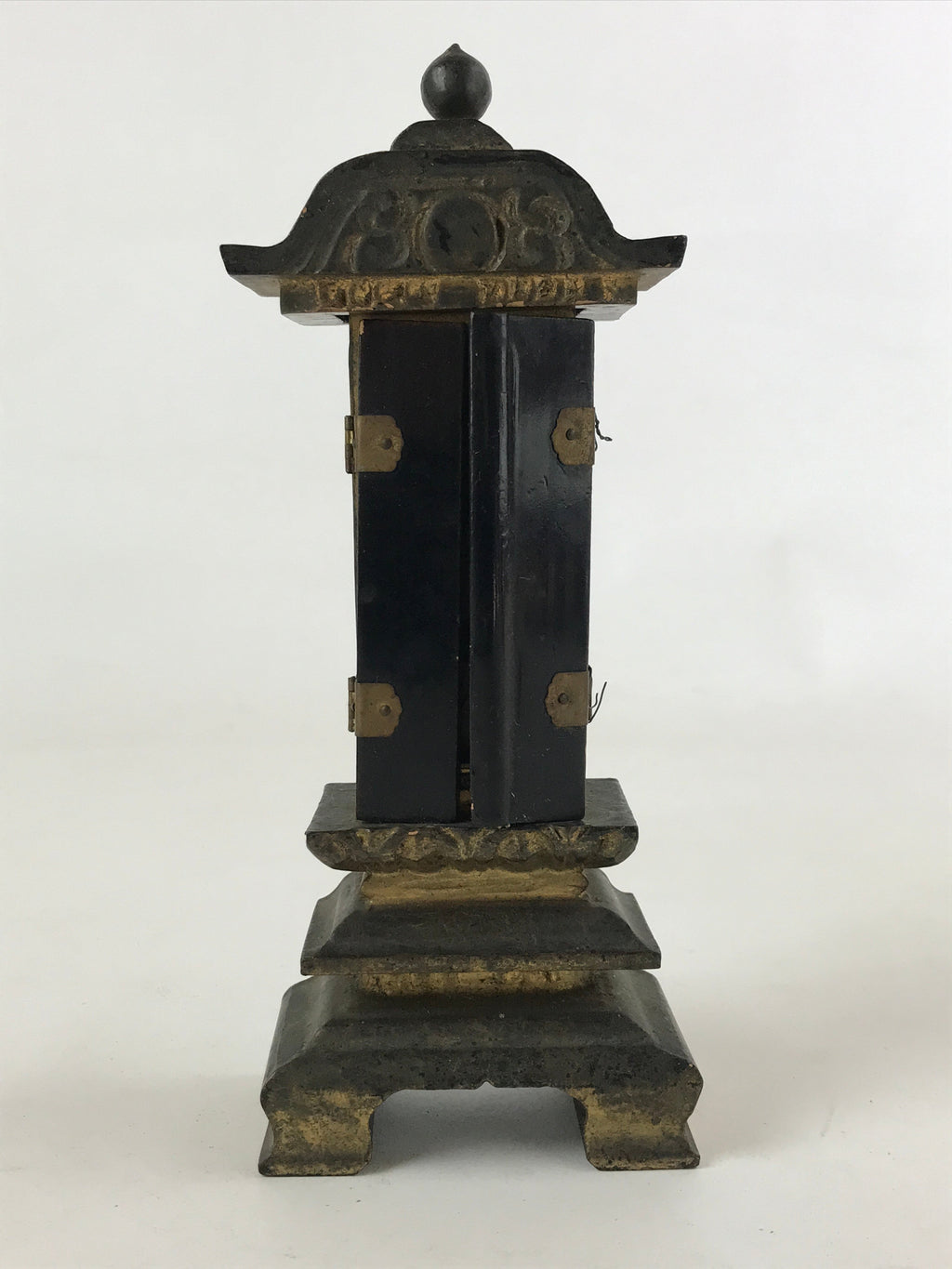 Antique C1900 Japanese Buddhist Altar Mortuary Tablet Wood Lacquer Ihai BA119