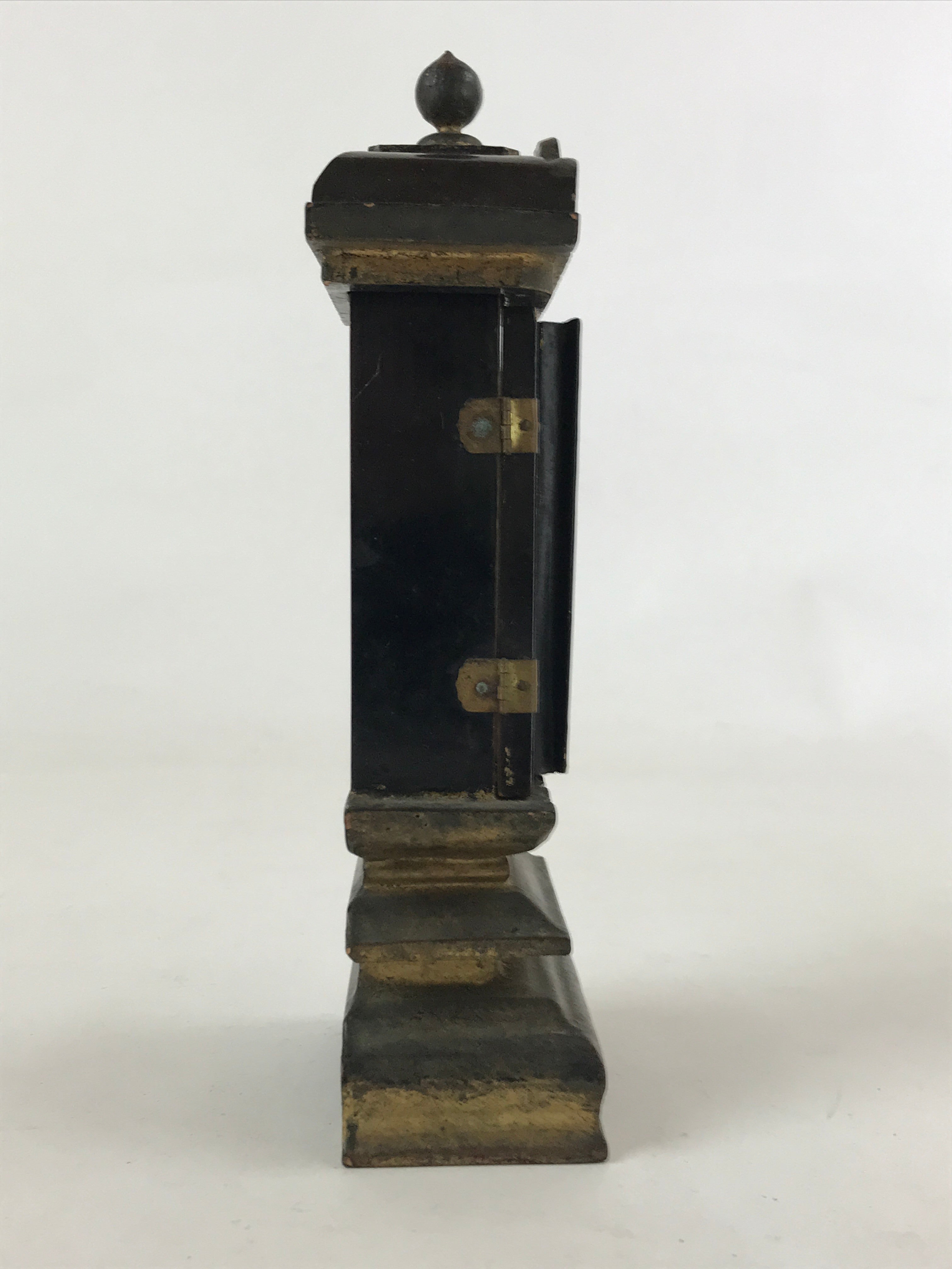 Antique C1900 Japanese Buddhist Altar Mortuary Tablet Wood Lacquer Ihai BA119
