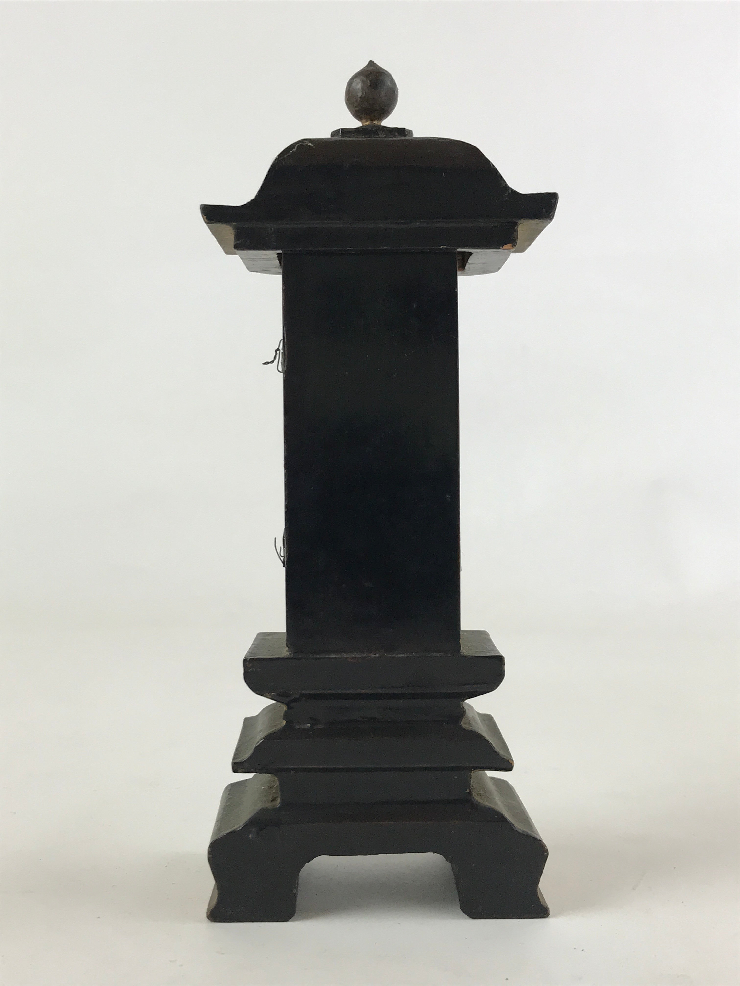Antique C1900 Japanese Buddhist Altar Mortuary Tablet Wood Lacquer Ihai BA119
