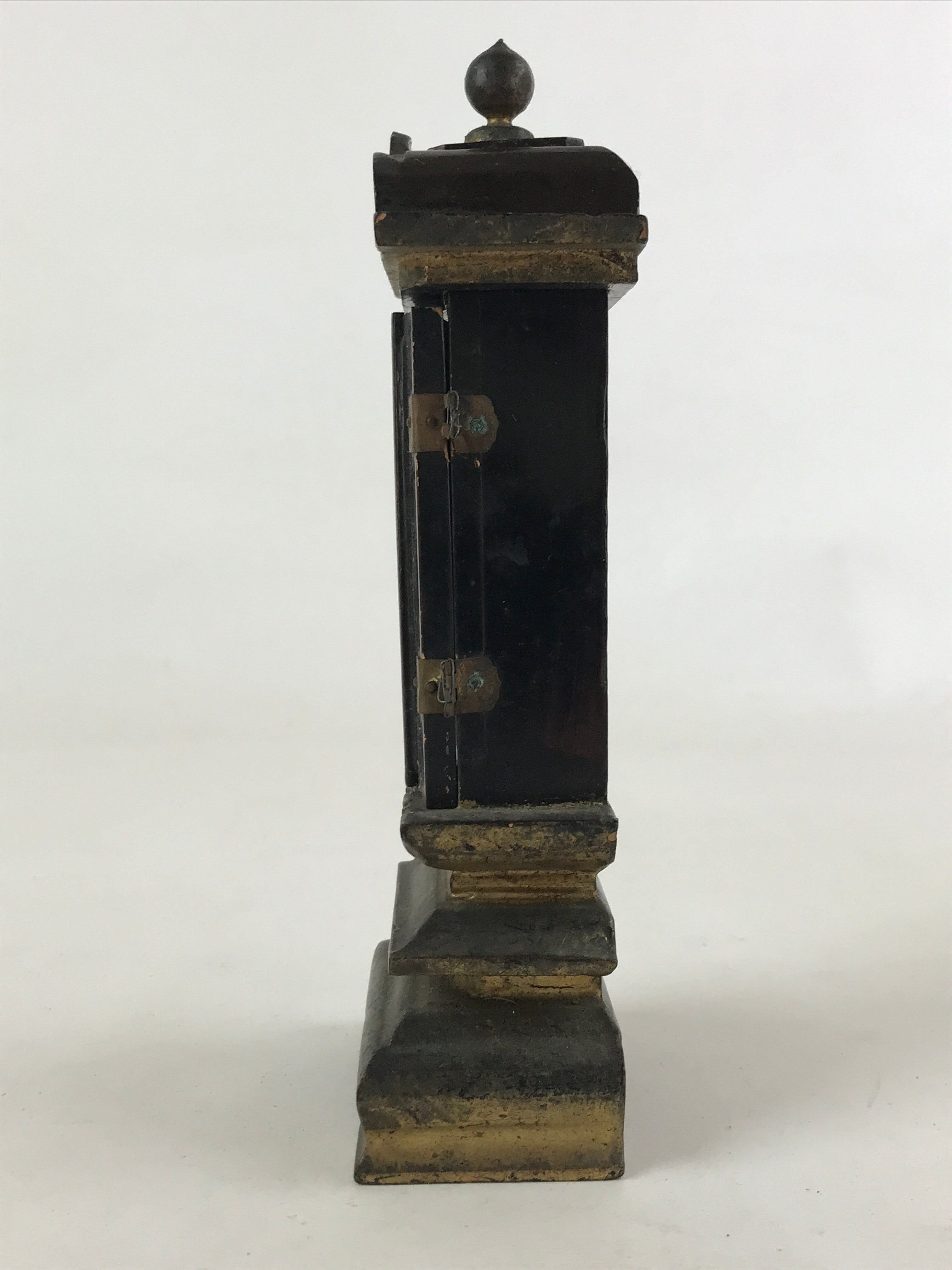 Antique C1900 Japanese Buddhist Altar Mortuary Tablet Wood Lacquer Ihai BA119