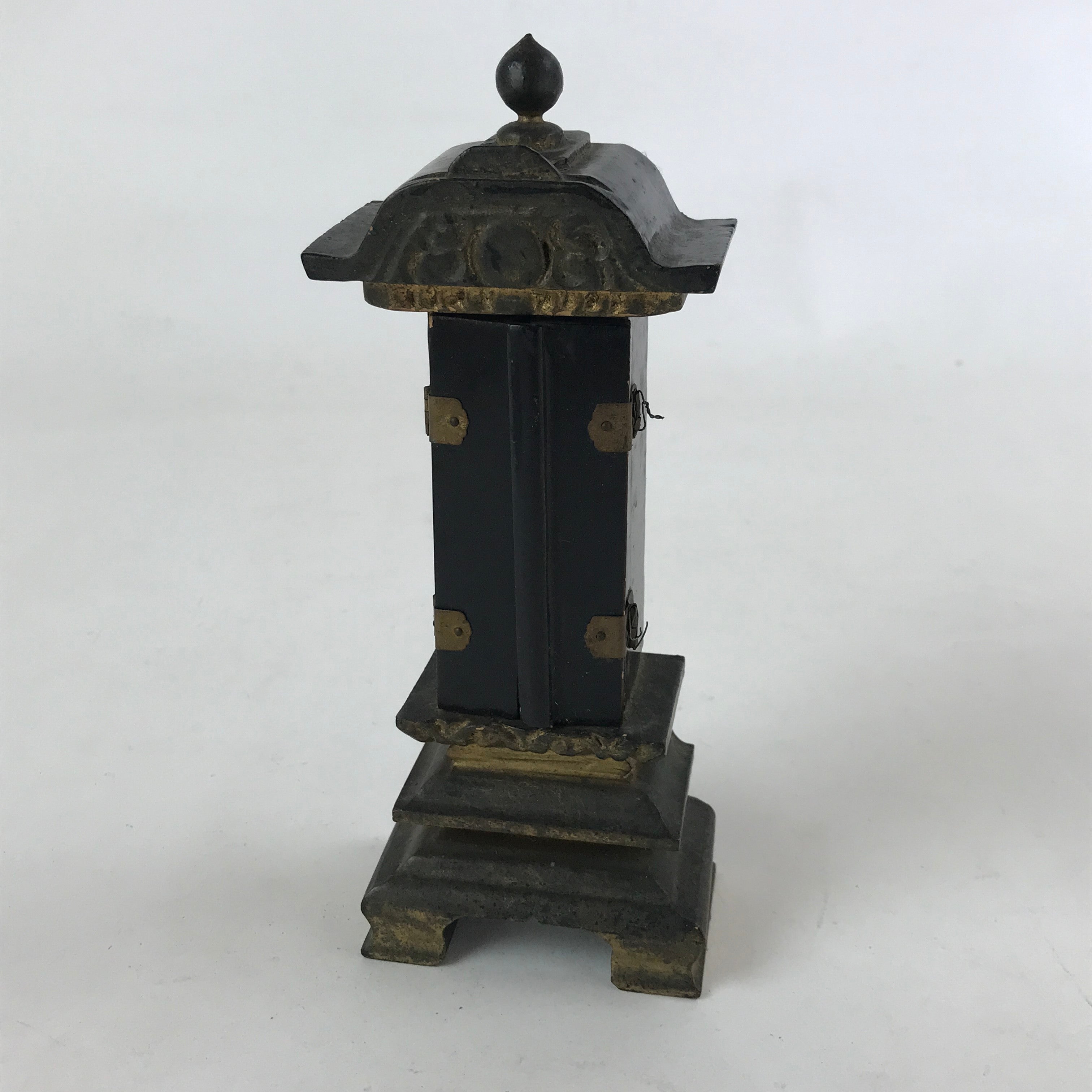 Antique C1900 Japanese Buddhist Altar Mortuary Tablet Wood Lacquer Ihai BA119