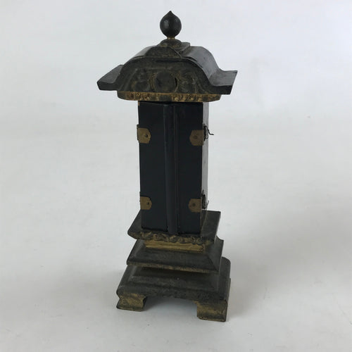 Antique C1900 Japanese Buddhist Altar Mortuary Tablet Wood Lacquer Ihai BA119