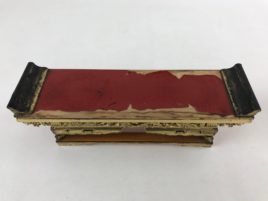 Antique C1900 Japanese Buddhist Altar Wood Lacquer Offering Table Maejyoku BA128