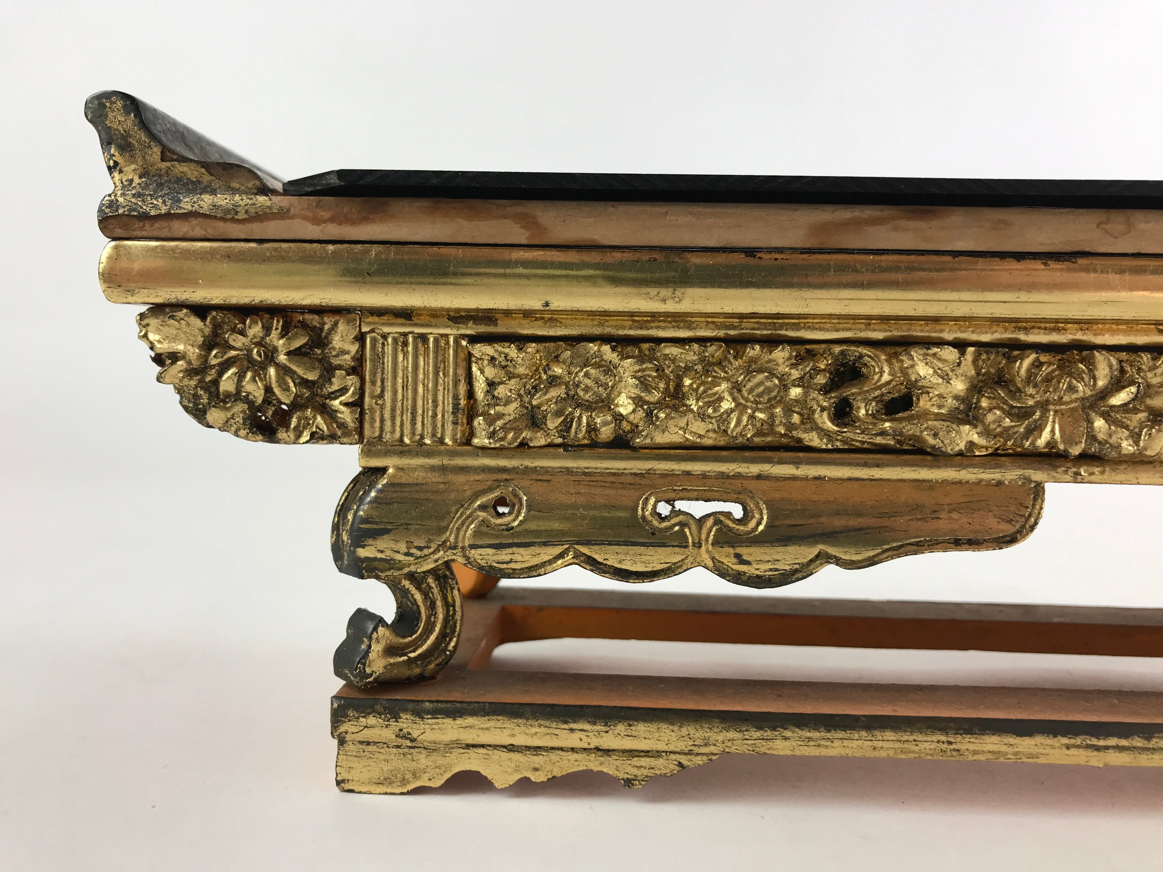 Antique C1900 Japanese Buddhist Altar Wood Lacquer Offering Table Maejyoku BA128
