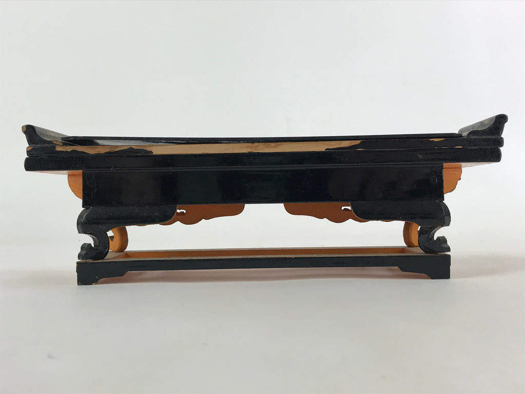 Antique C1900 Japanese Buddhist Altar Wood Lacquer Offering Table Maejyoku BA128