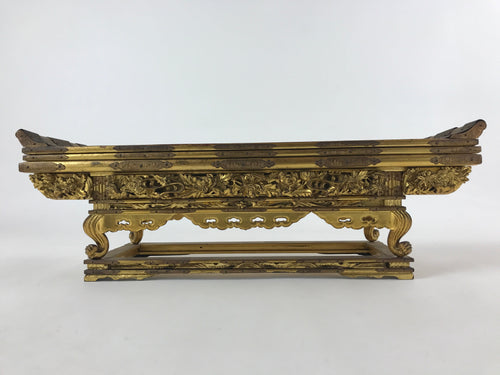 Antique C1900 Japanese Buddhist Altar Wood Lacquer Offering Table Maejyoku BA83