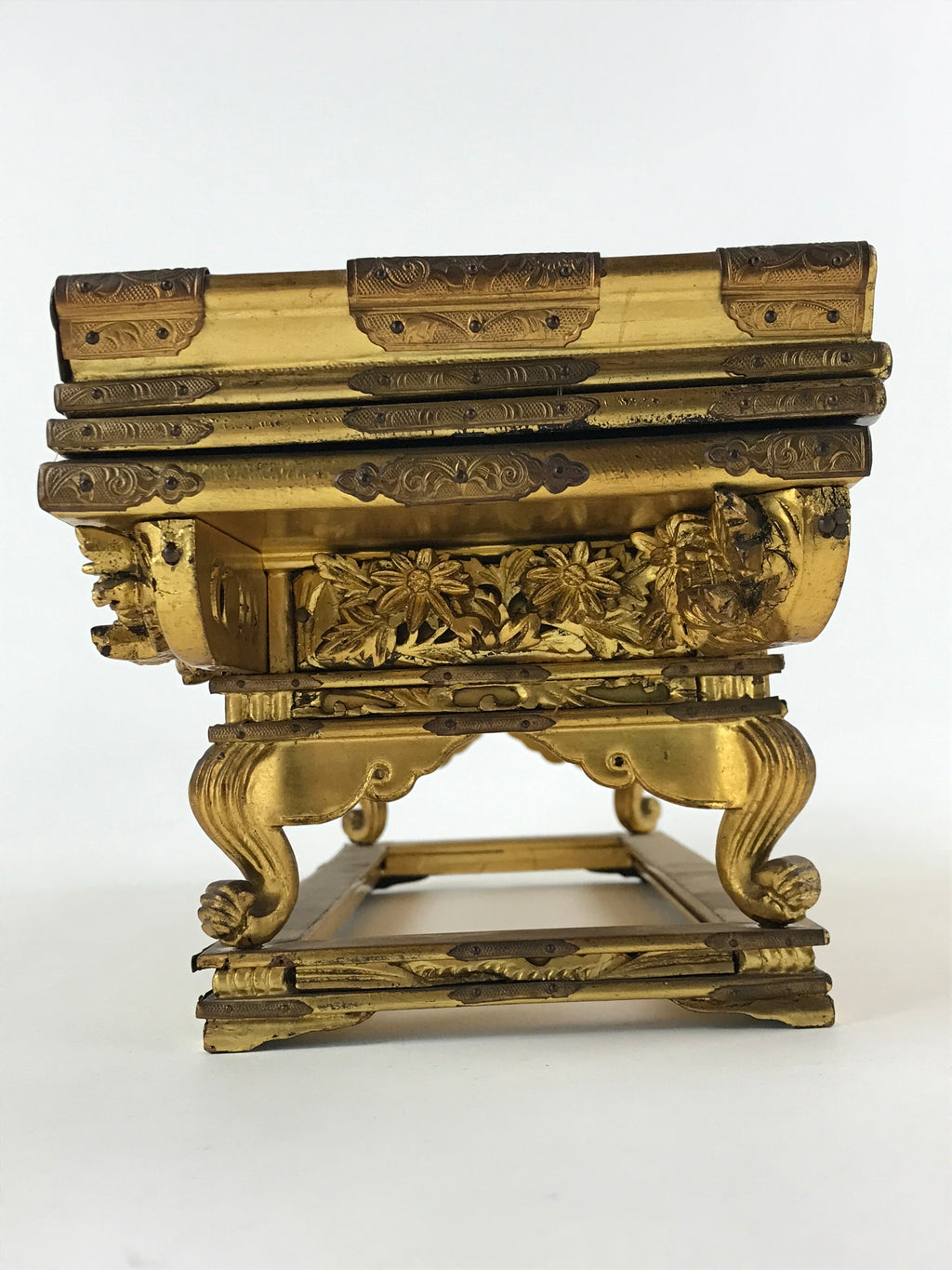 Antique C1900 Japanese Buddhist Altar Wood Lacquer Offering Table Maejyoku BA83