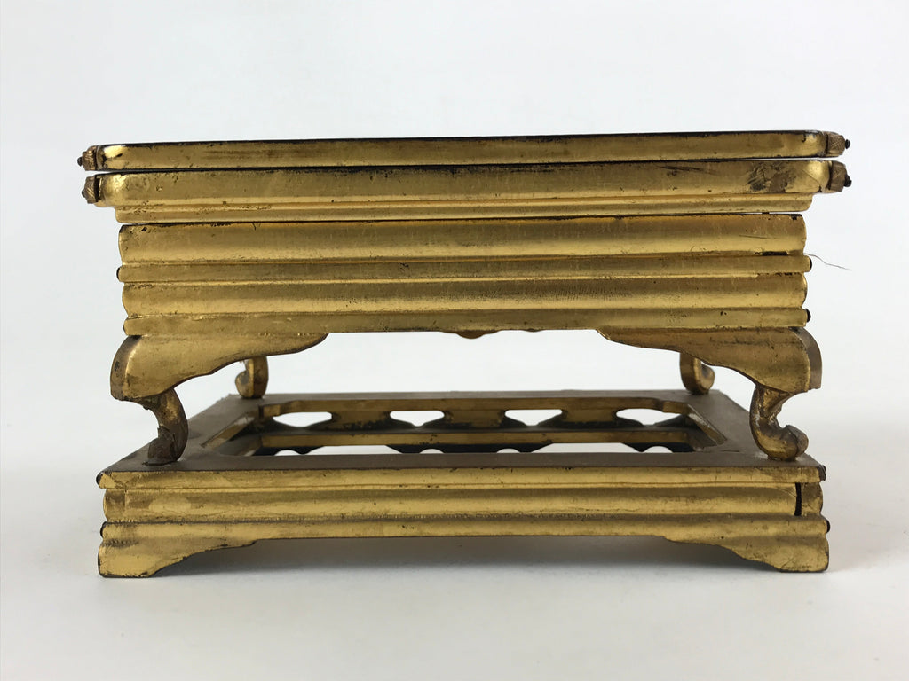 Antique C1900 Japanese Buddhist Altar Wood Lacquer Offering Table Wakasa BA102
